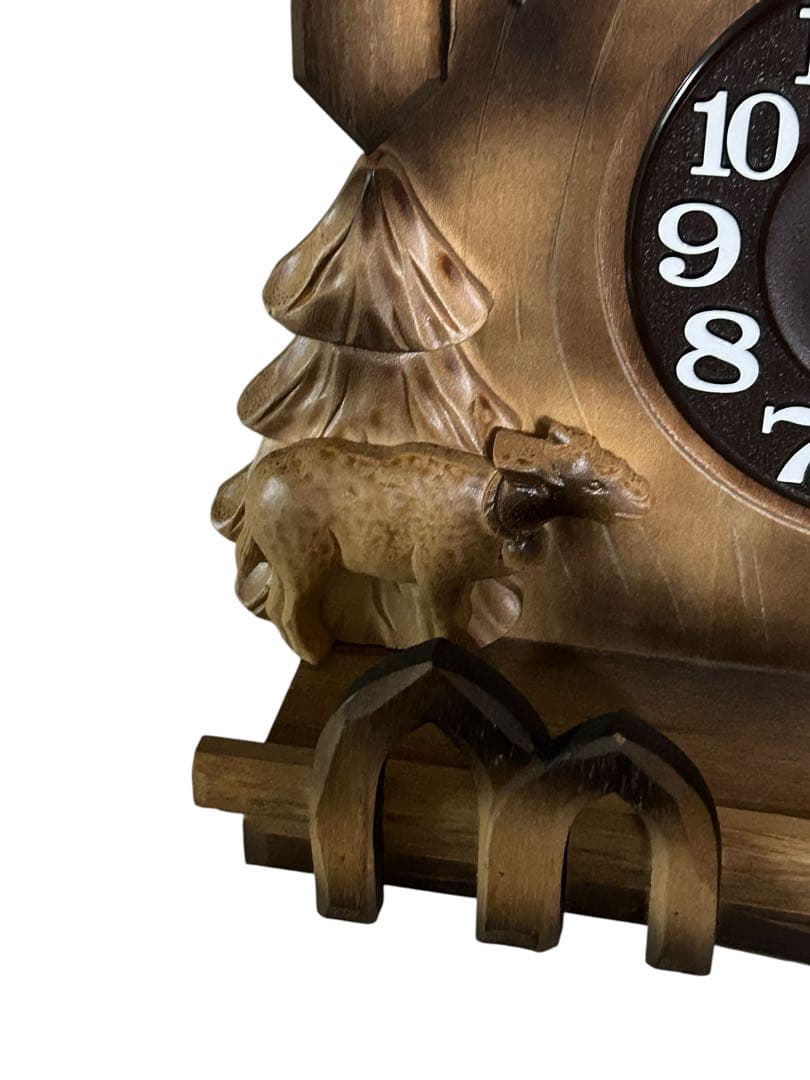 リズム　カッコーチロリアンR 4MJ732RH木枠 ふいご式 鳩時計 振り子時計