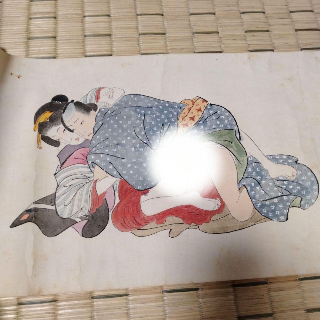 レア！【希少！春画】日本画 巻物 浮世絵 絵巻物 古美術 骨董