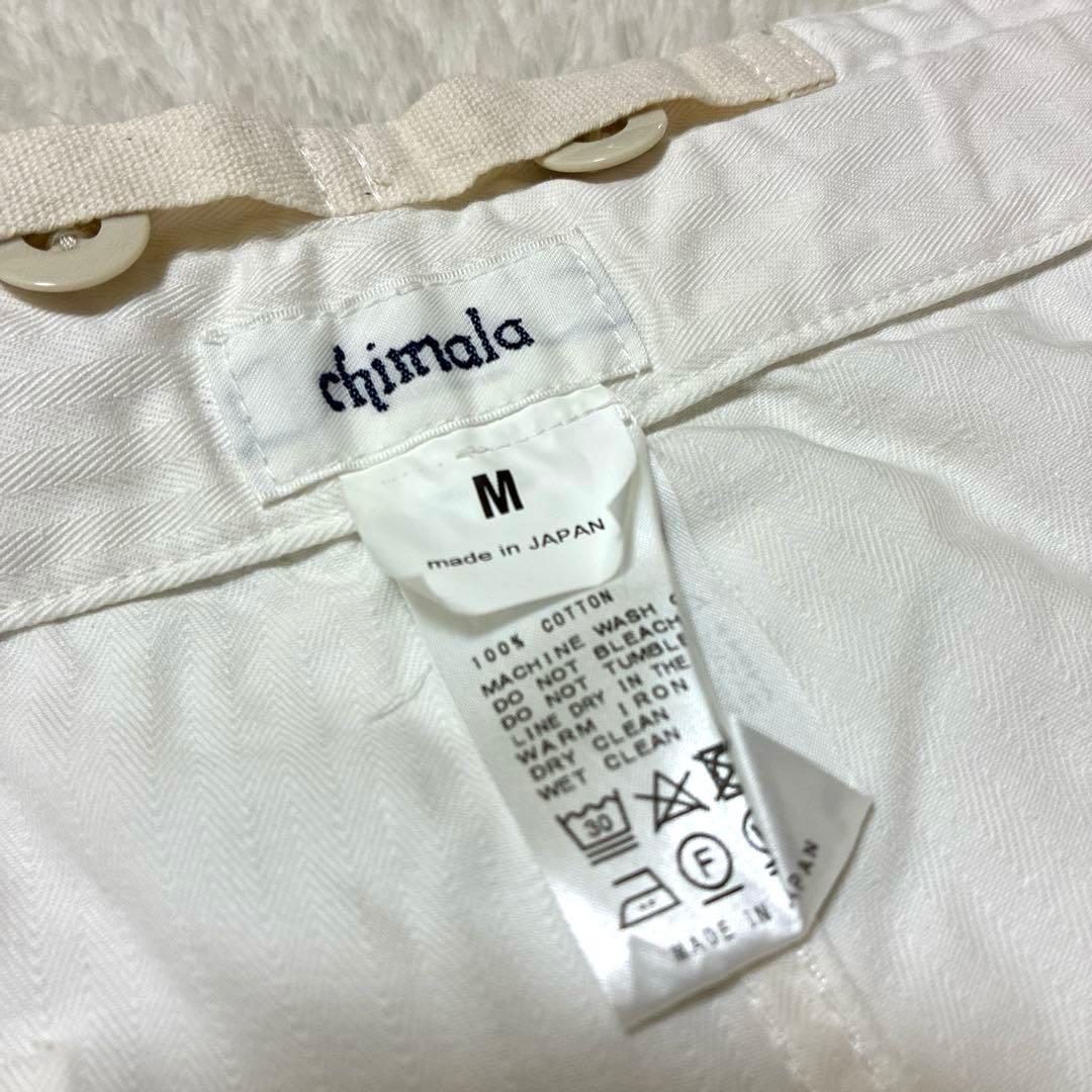 chimala チマラ　ヘリンボーン　カーゴパンツ　Mサイズ　オフホワイト