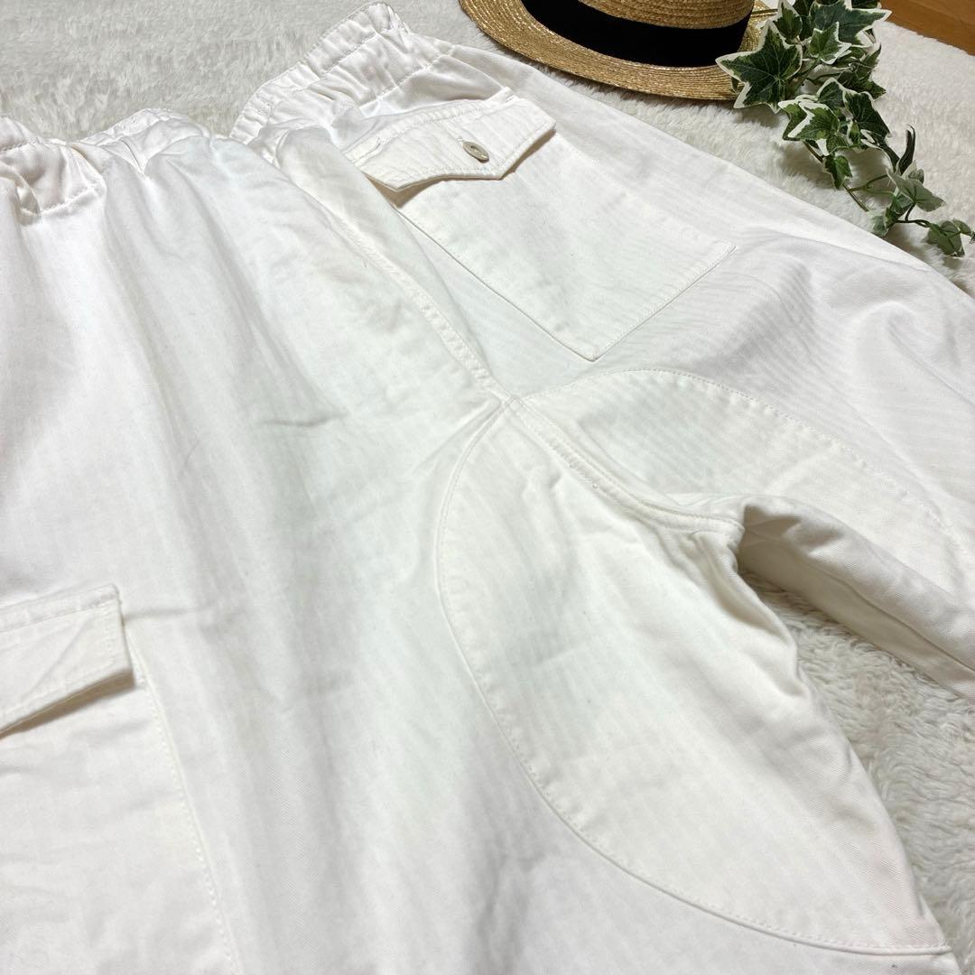 chimala チマラ　ヘリンボーン　カーゴパンツ　Mサイズ　オフホワイト