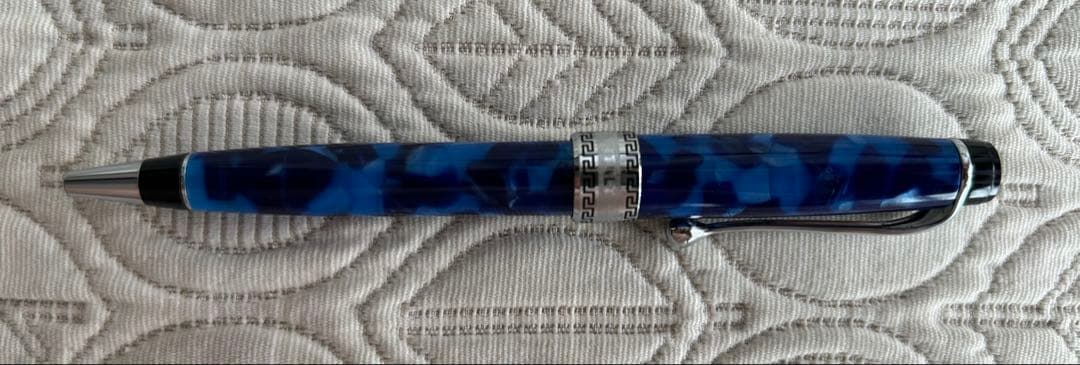 aurora アウロラ オプティマ 青いマーブル模様 ボールペン aurora