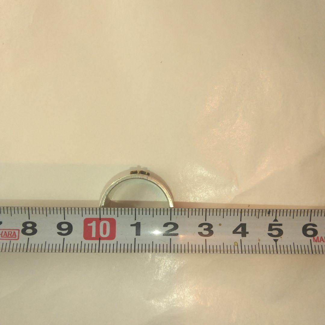 シルバー リング 葉のモチーフ　 K18刻印