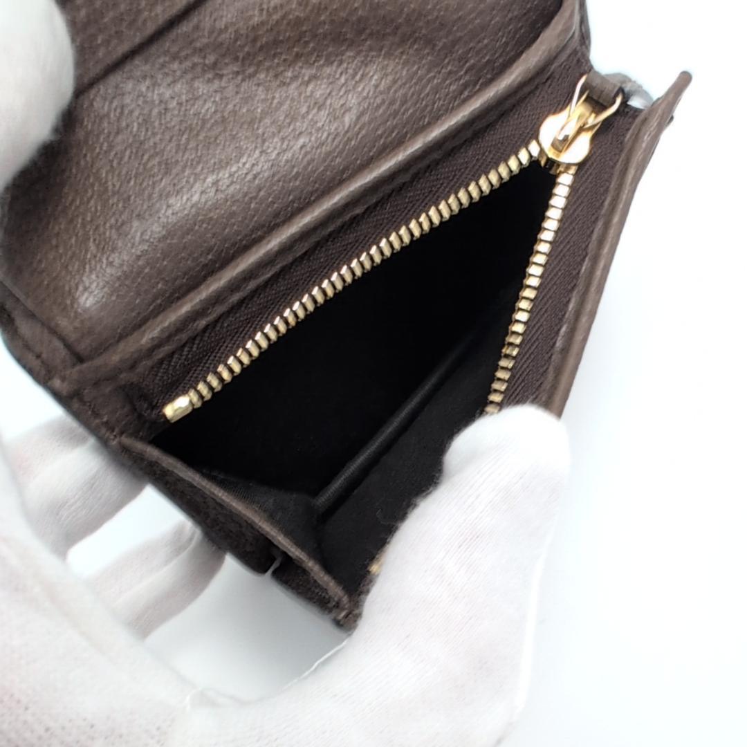 良品✨　グッチ ２つ折り財布 オフィディア PVC ブラウン 0I7