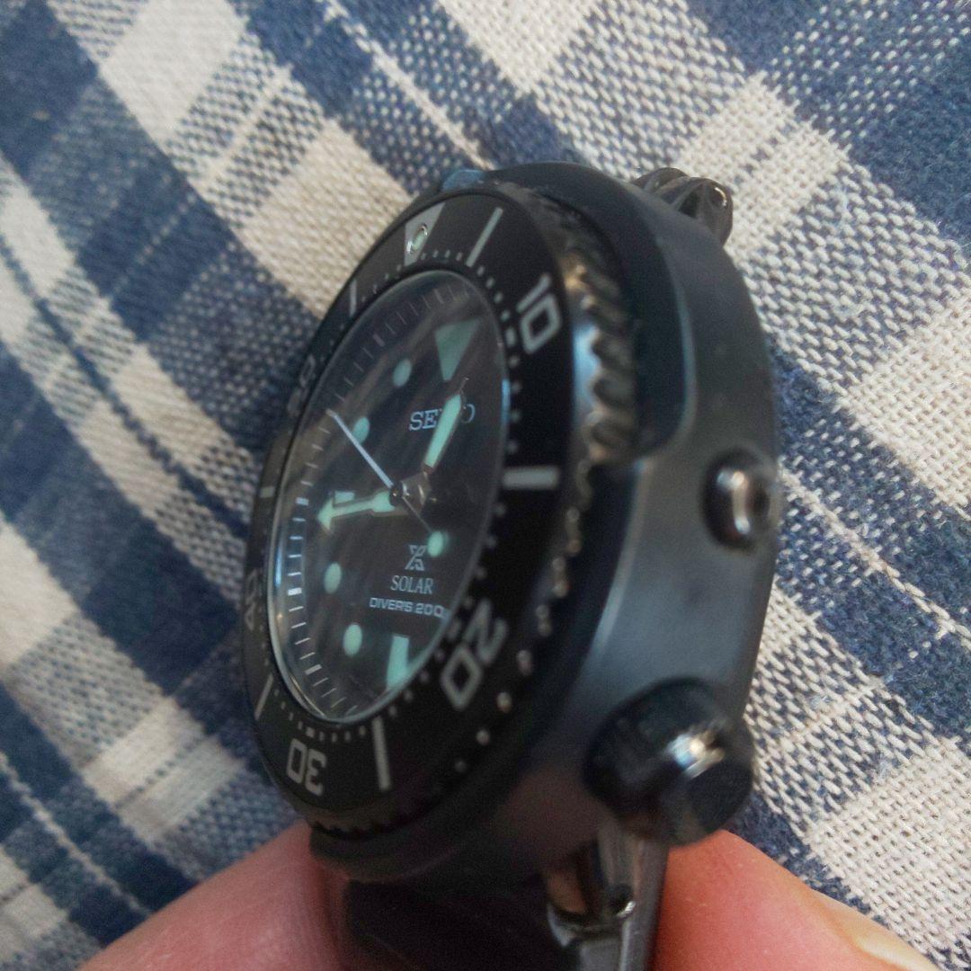 SEIKO ソーラー ダイバーズ200m ブラック 美品 週末限定価格！