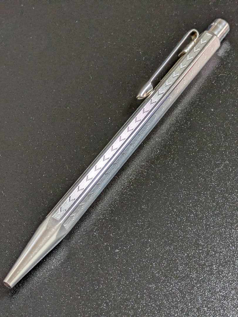 カランダッシュ エクリドール　シェブロン　シルバー　ボールペン 美品