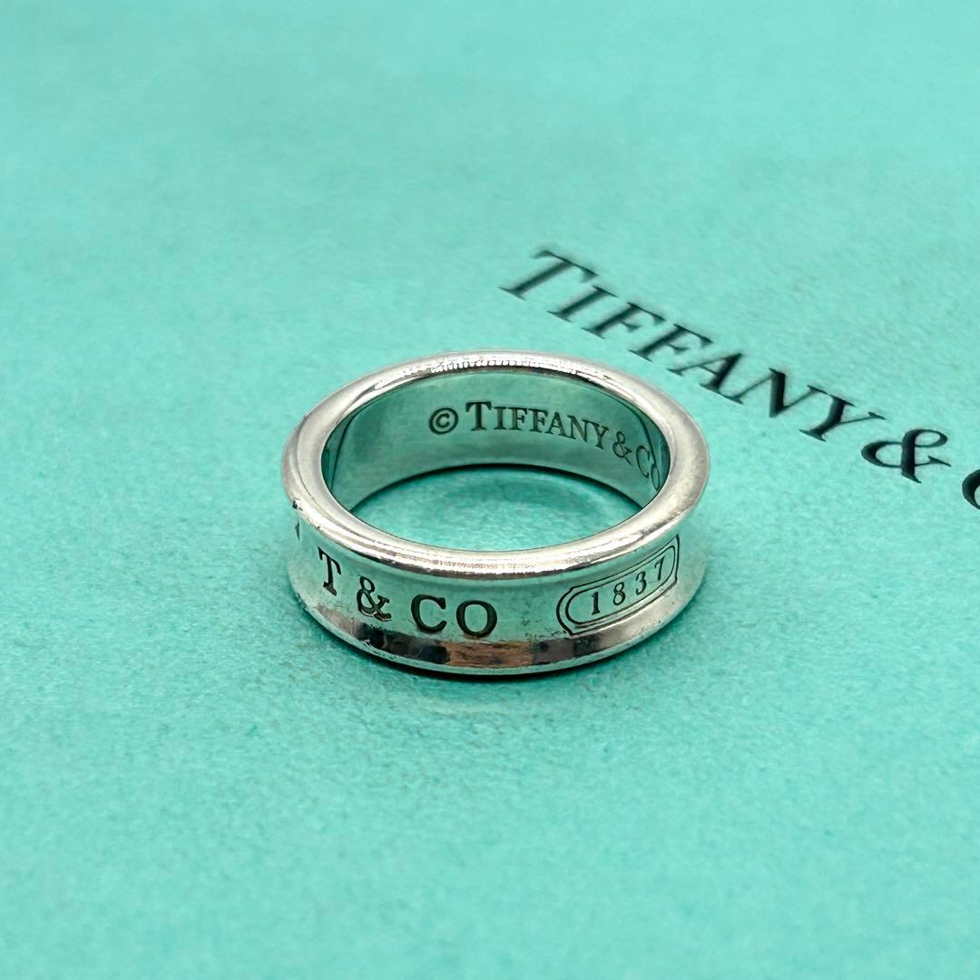 ティファニー　ナロー　1837 リング　約15号　シルバー　925 私的刻印あり