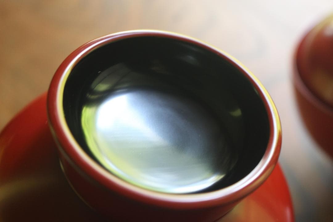 デッドストック！どっしりサイズに極上朱漆の美しい大椀2点（検輪島塗合鹿椀雑煮椀