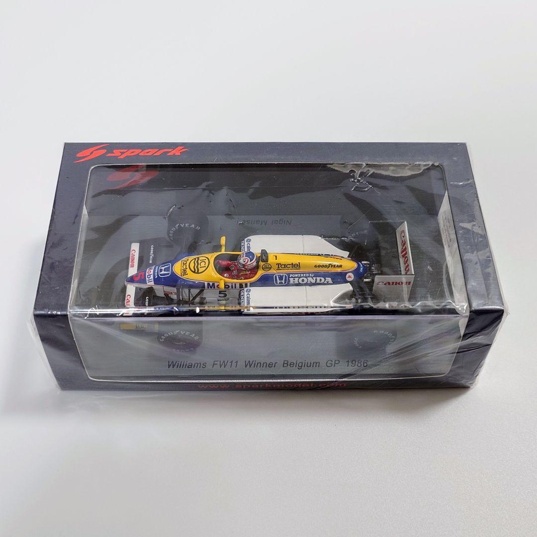 スパーク 1/43 ウィリアムズ FW11 N.マンセル ベルギーGP 1986