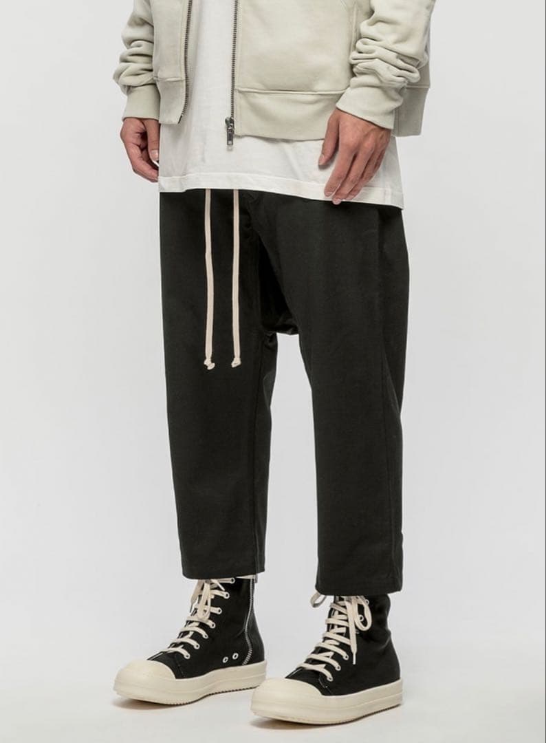 BLACK COMME des GARCONS ラメステッチウールサルエルパンツ COMME des