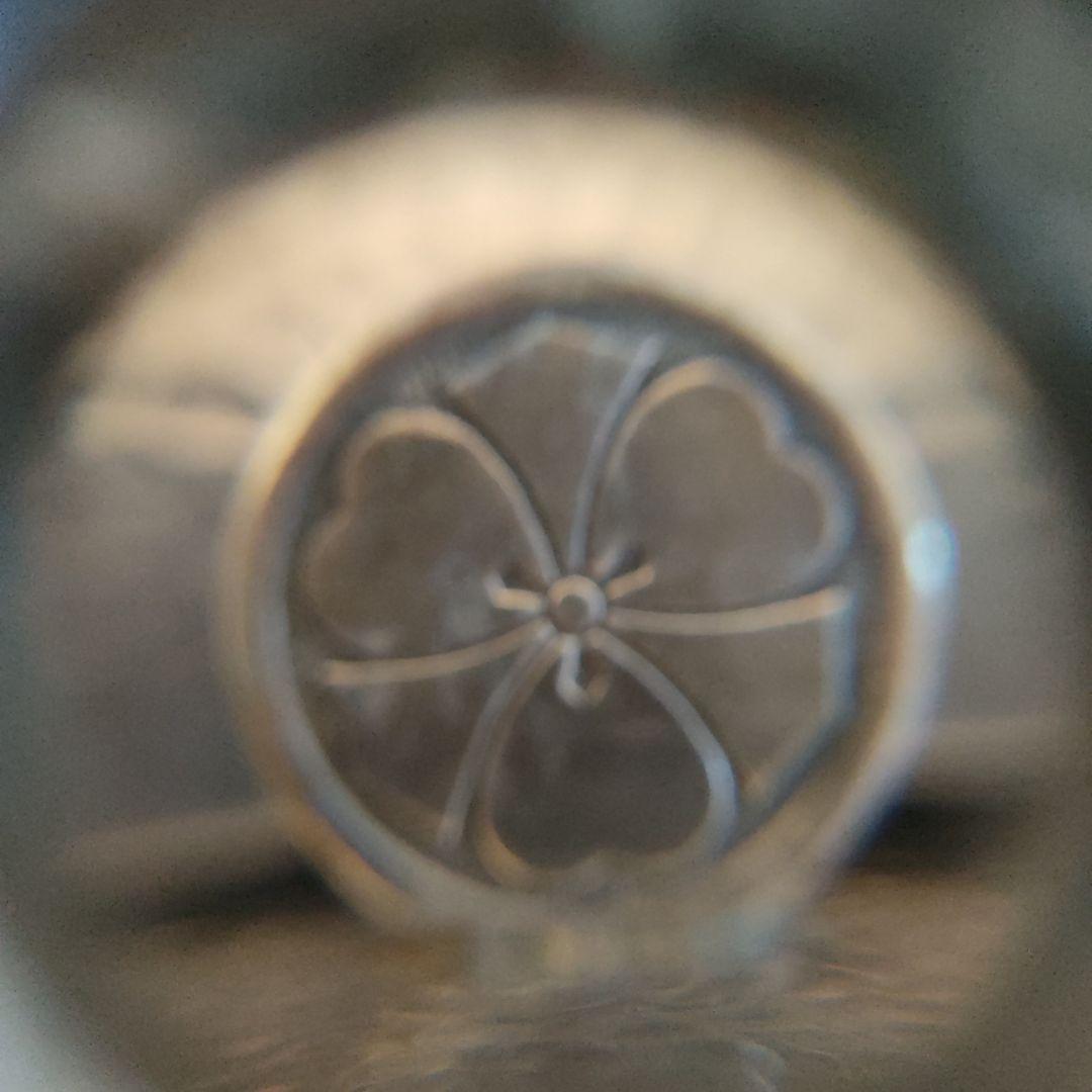 シルバー製。銀製。SILVER970。 ケース箱。家紋。丸に剣に片喰。約450g