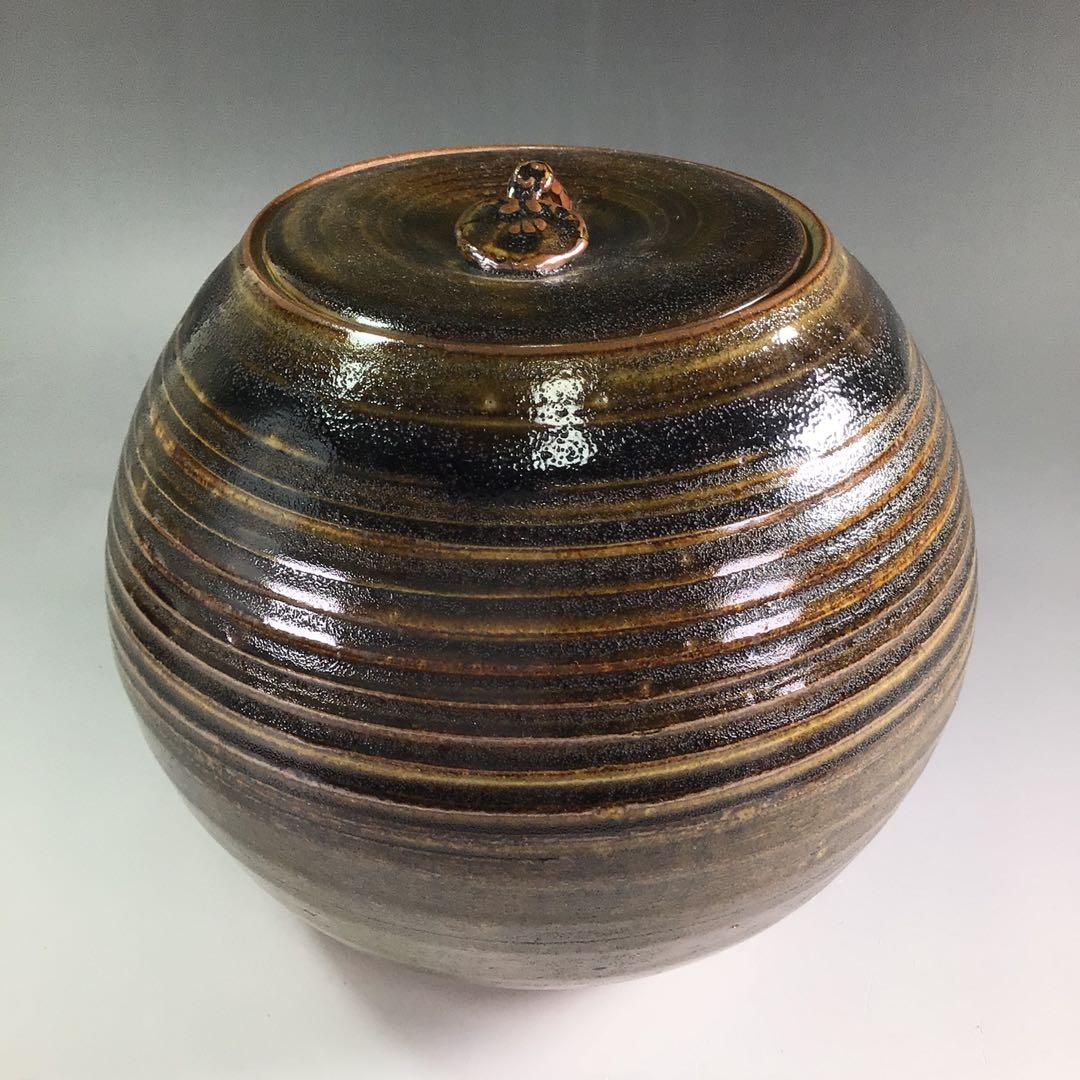 Ｐ８８９　水指　『粟田焼』『伊東陶山造』　木箱　茶道具