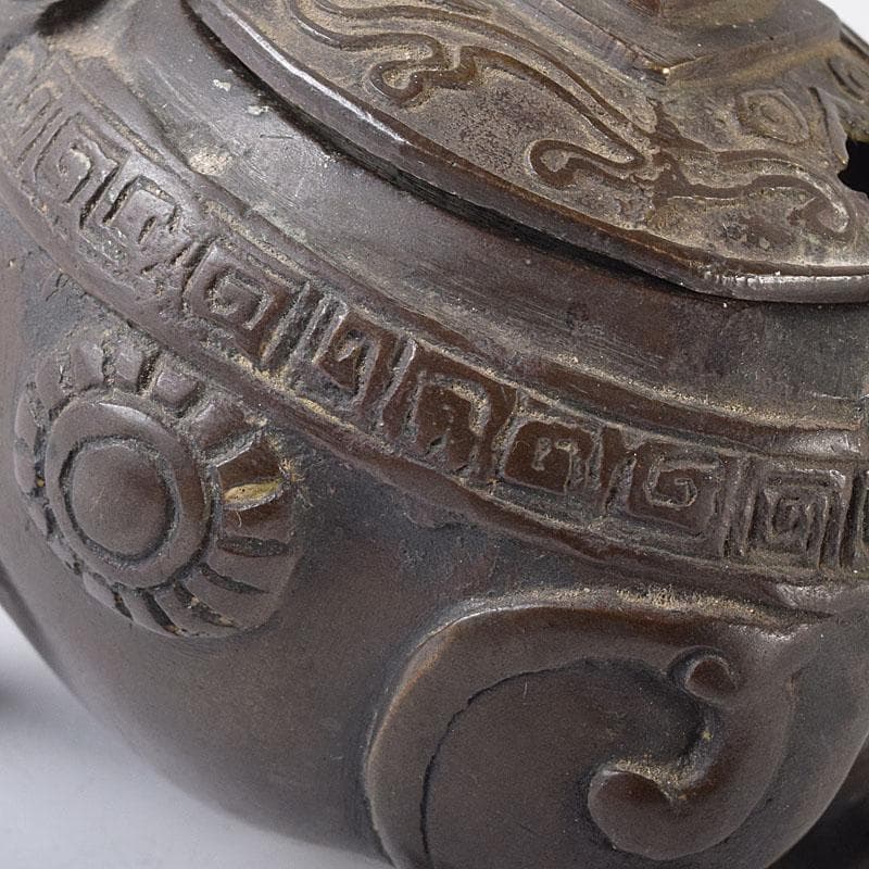 中国 古銅 唐銅 神獣五重塔 香炉 M R8731 - メルカリ