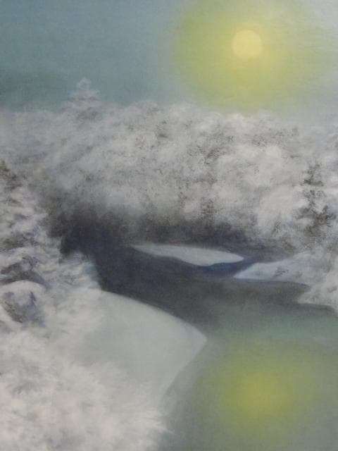 奥田 元宋、多摩月照、大判、額装用・画版、日本製・新品額 額装