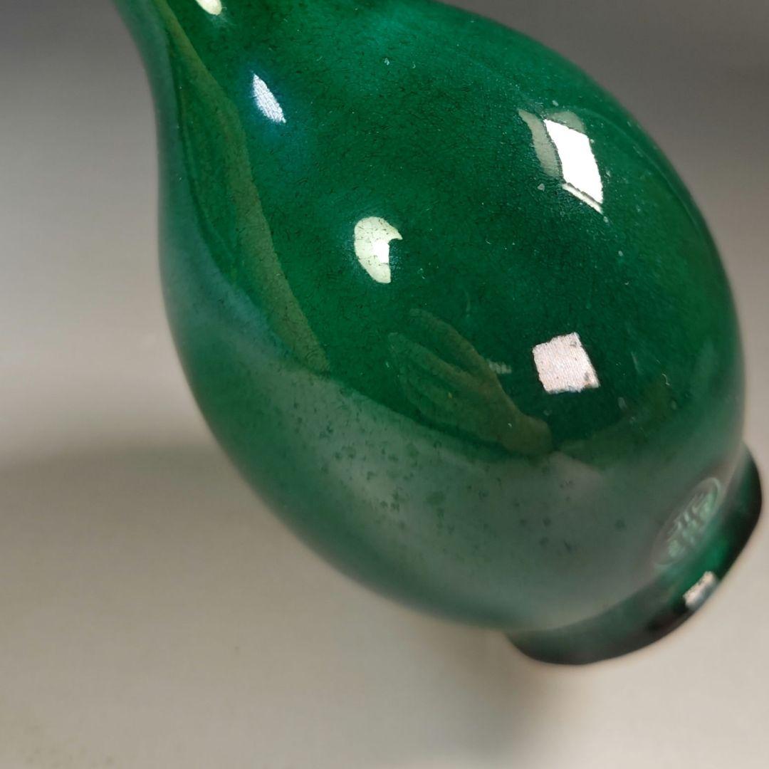 ウ219 花瓶『永楽善五郎造』『淡々斎極箱 青交趾鶴寿花入』