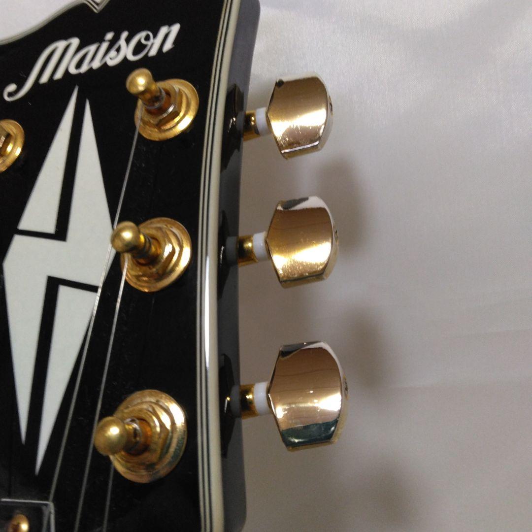 レスポール カスタムモデル 黒 メイソン/ソフトケース ベルト シールド付き