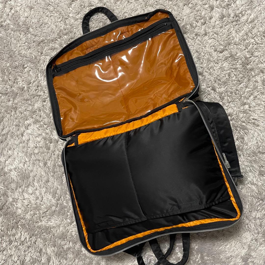 極美品　ポーター タンカー 2way 2層式 拡張可 ブリーフケース 黒 A4