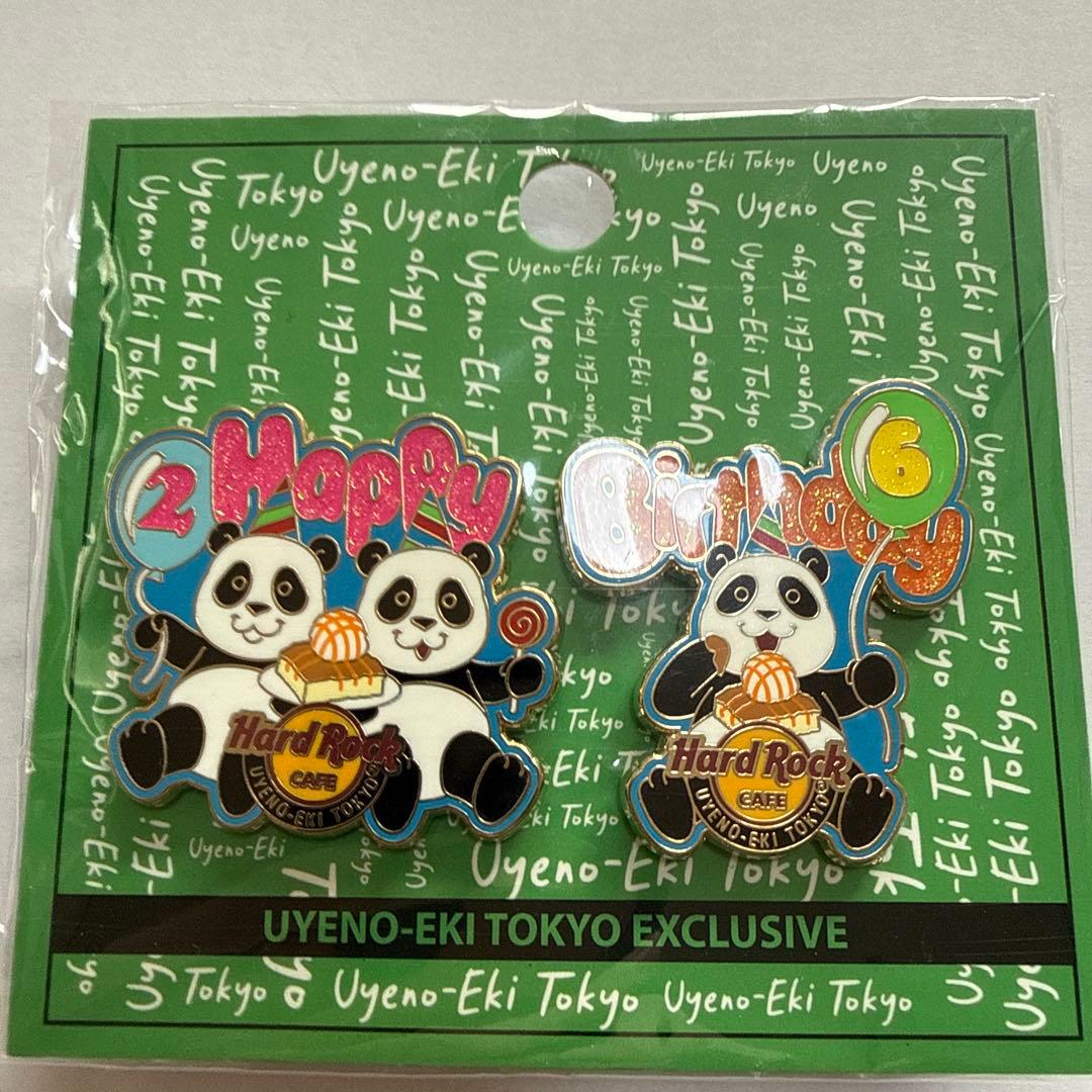 上野駅限定 ハードロックカフェ パンダピンバッジ 2個セット - メルカリ