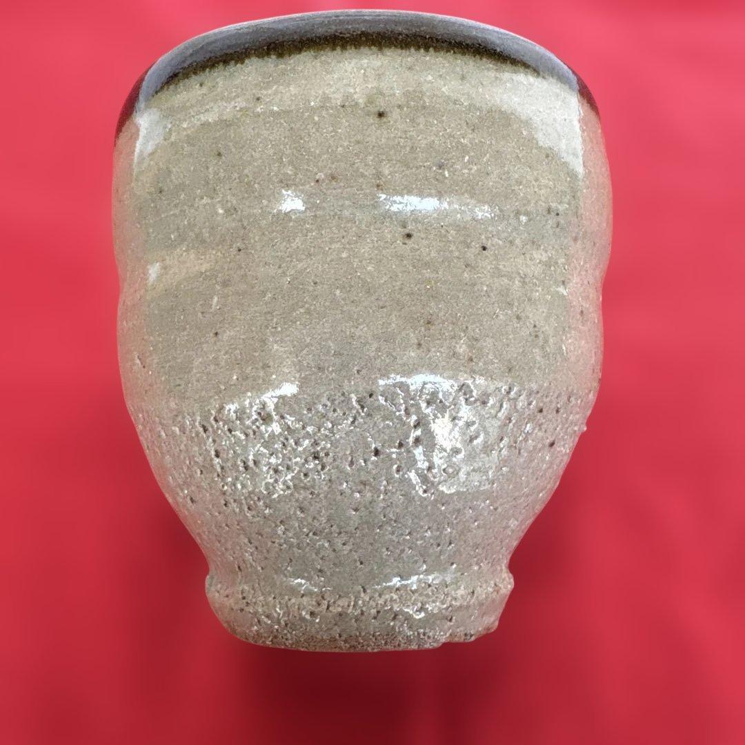 人間国宝　濱田庄司作 地釉鉄絵　湯呑み