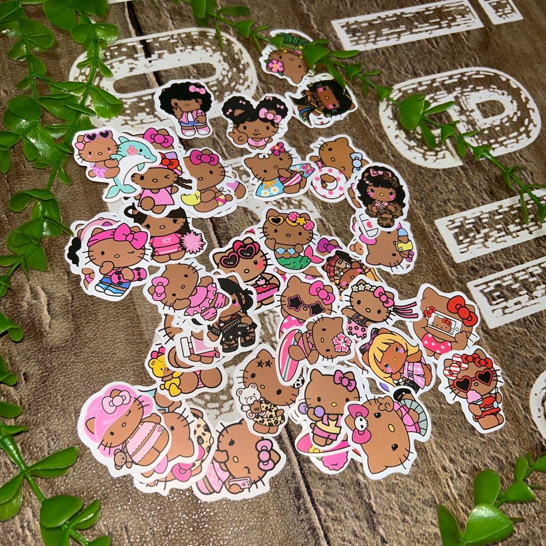 日焼けキティステッカー シール サンリオ キティちゃんシール - メルカリ