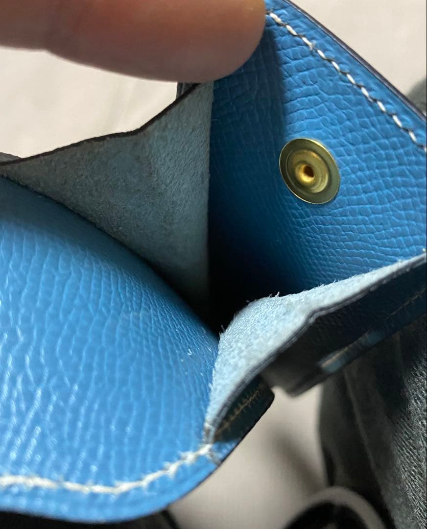 midoriLOVEさん専用】エルメスペンケース本革ブルーシェーヴル - メルカリ
