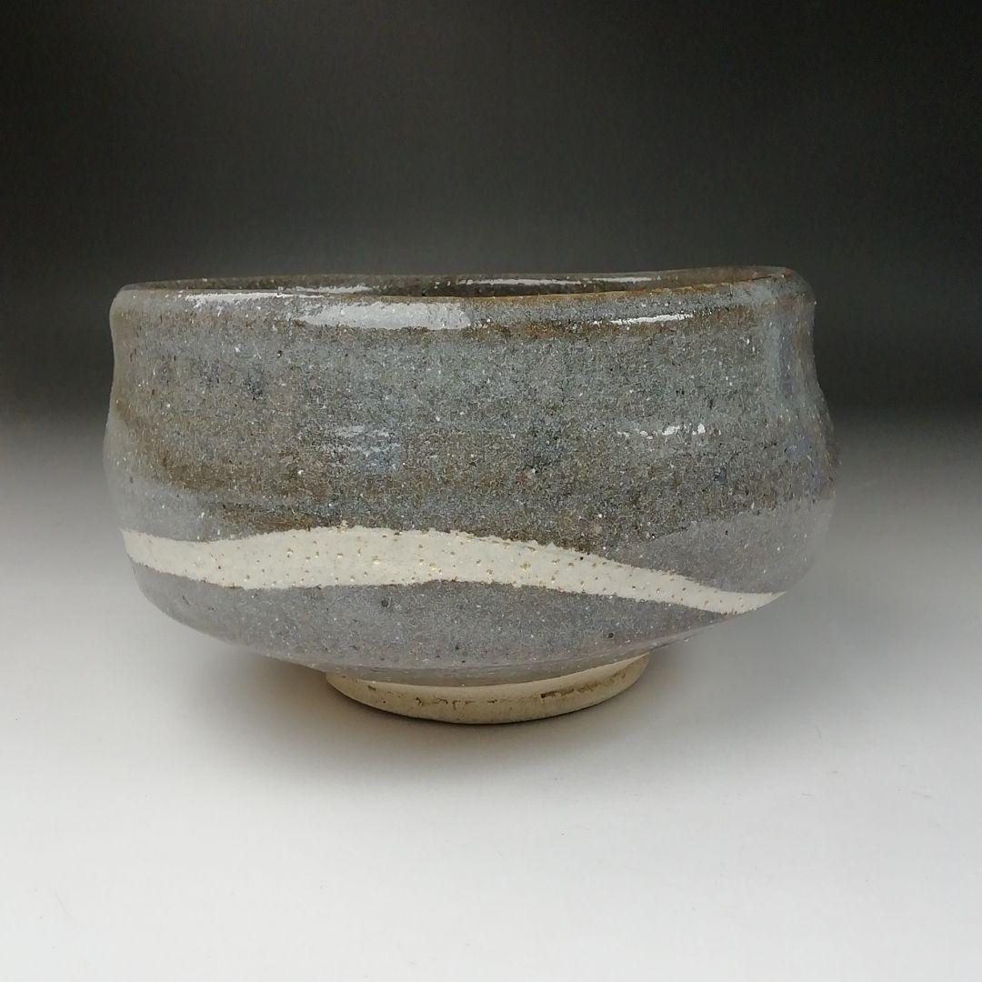 T297 茶碗 『鼡志野茶碗』『竹里庵 葵窯 加藤春二』 共箱 抹茶碗