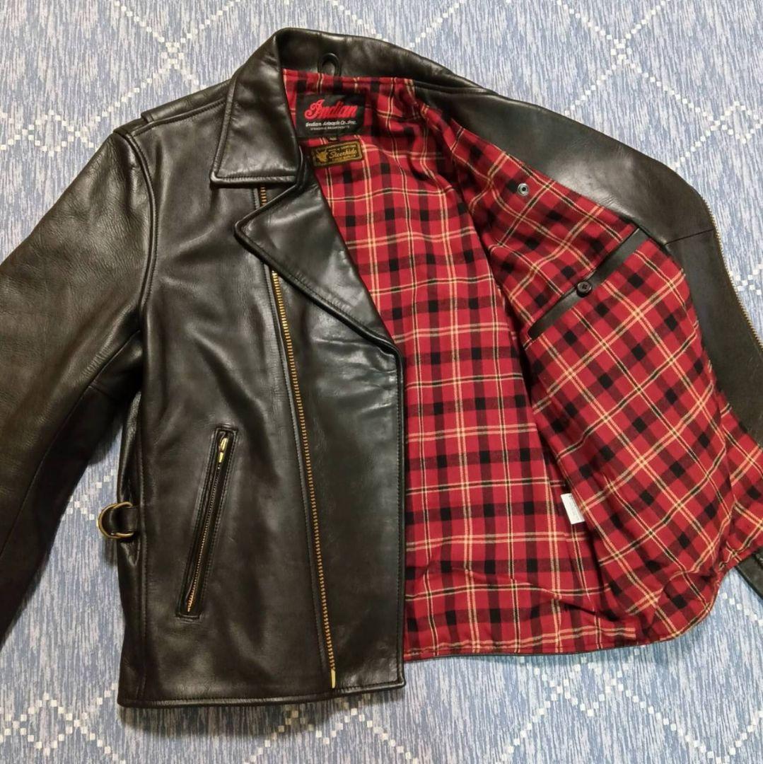 INDIAN ダブルライダース 牛革 ステアハイド レザージャケット 革ジャン