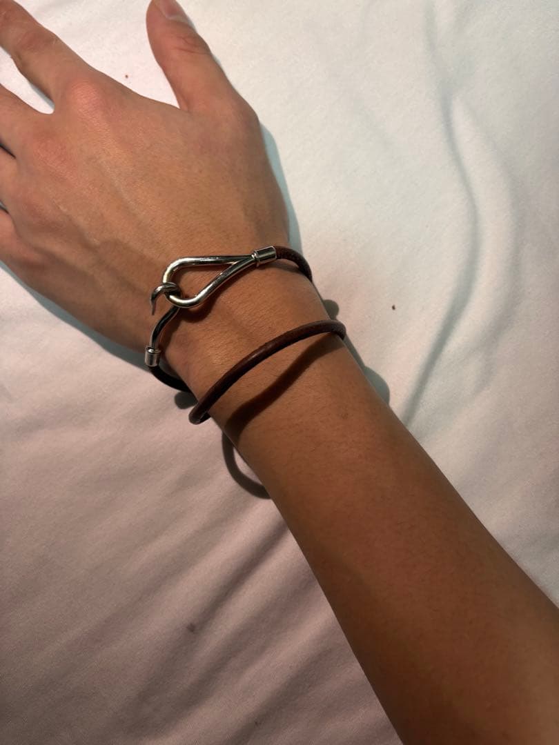 HERMES ジャンボ レザーブレスレット 箱付き