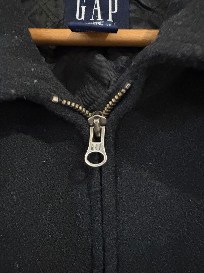 00s OLD GAP ウール ドリズラージャケット ブラック 裏地キルティング