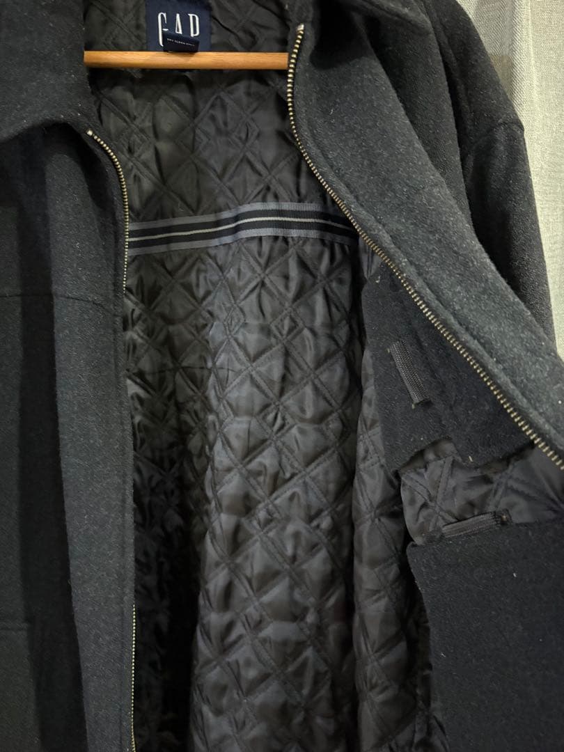 00s OLD GAP ウール ドリズラージャケット ブラック 裏地キルティング
