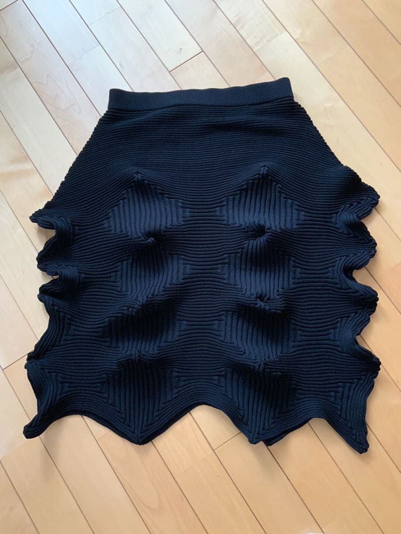 イッセイミヤケ　LINKAGE 黒　スカート　プリーツプリーズ