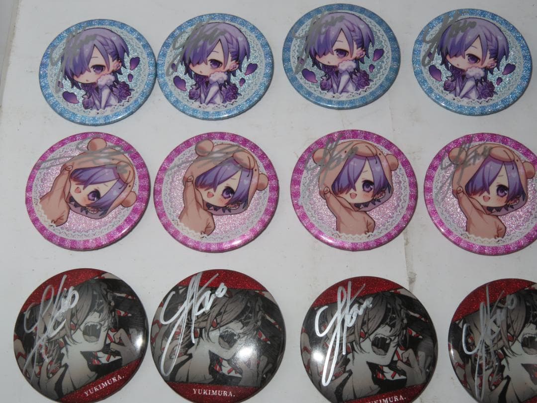 ゆきむら。 ナイトメア 缶バッジ サイン入り 32点