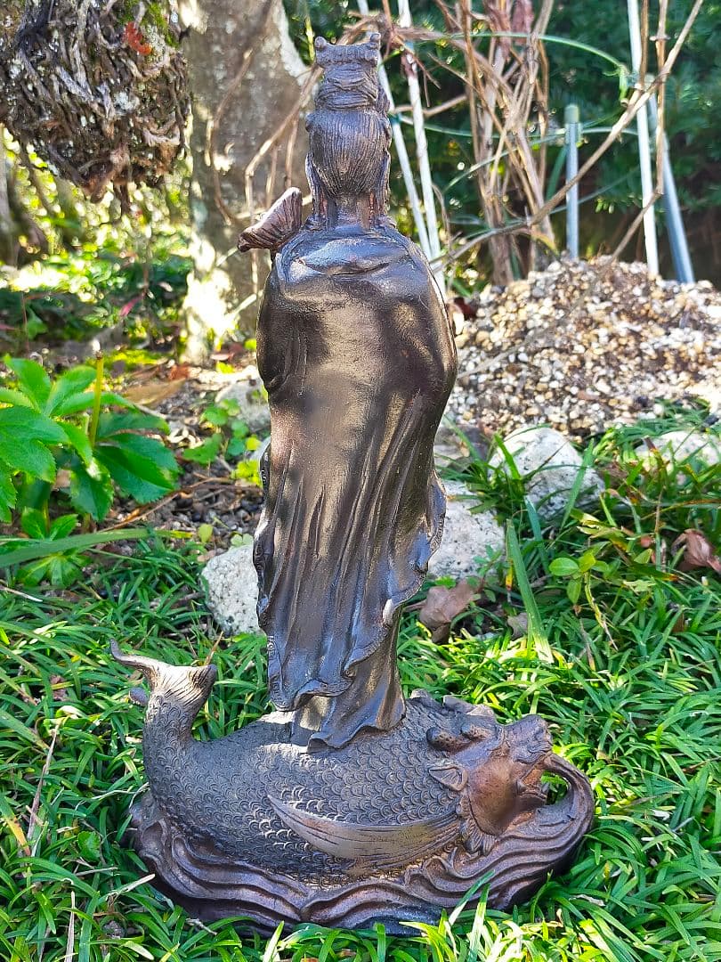 ♥仏像　銅製　観音像　330ｍｍ　観音様　骨董品　観音菩薩