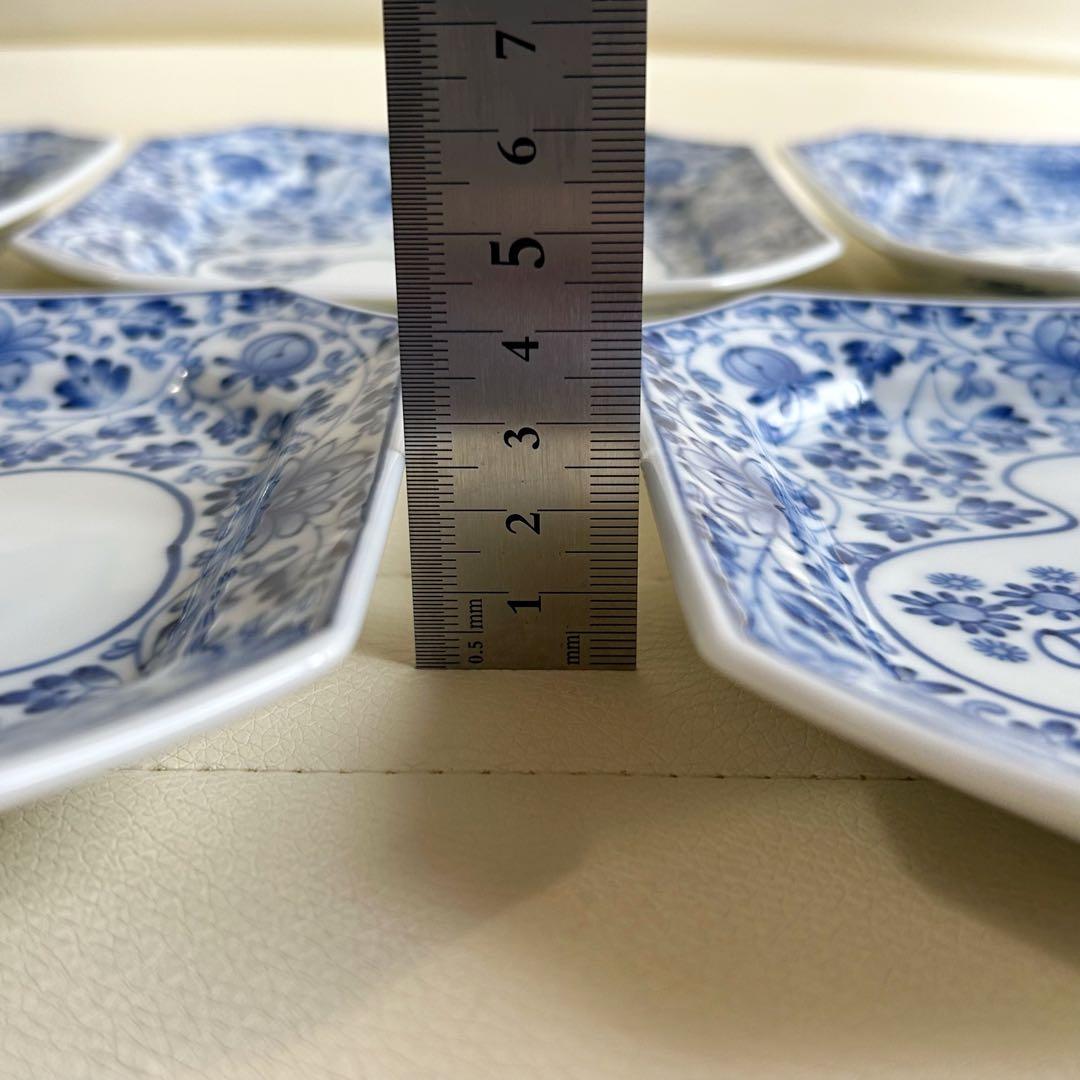 有田焼 中島誠之助監修 からくさ美術館 瓢箪 銘々皿揃 5枚セット 角皿