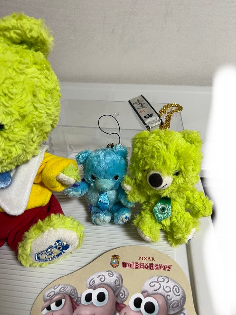 ユニベアシティぬいぐるみ、ぬいぐるみストラップセット、スポーク、マイク、サリー