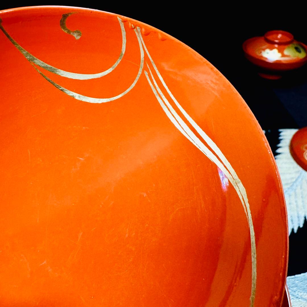 漆器　輪島塗　沈金　金蒔絵　木製　蓋付椀　お煮物椀　吸物椀　9客