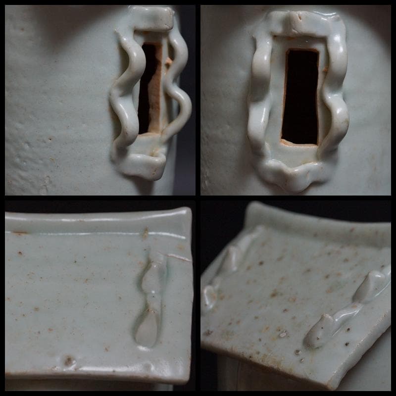 宋時代  青白磁穀倉 置物 影青香炉 越州窯青磁 唐物茶道具 共箱付 古渡