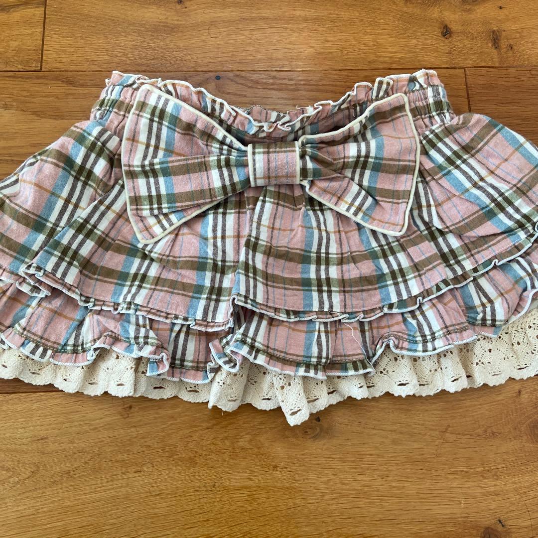 【希少レア‼️】LIZLISA リズリサ チェックキュロット　スカパン