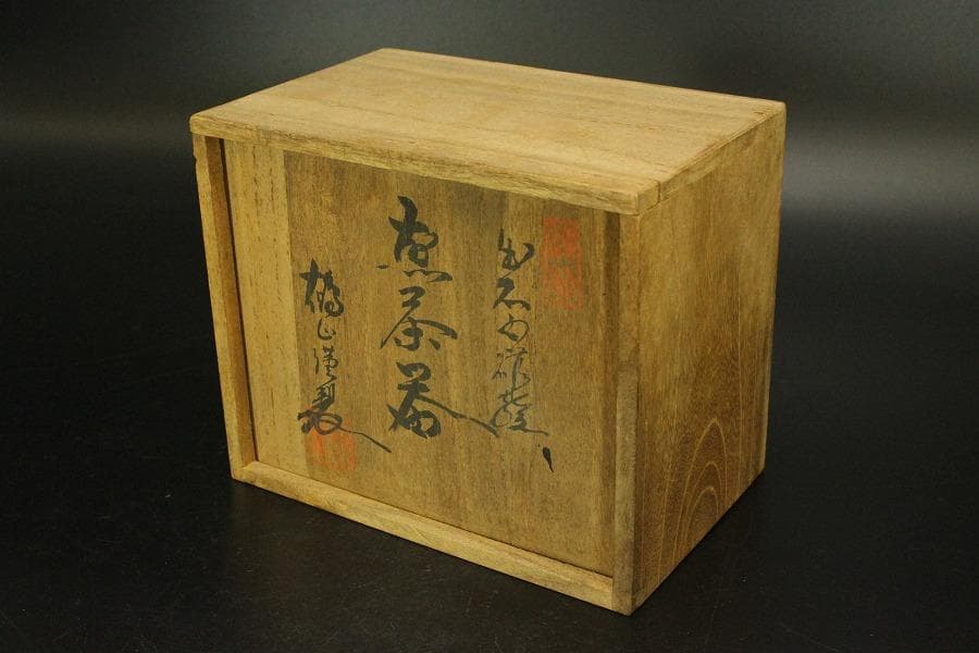 煎茶 赤絵 在銘 茶器揃い 未使用(A729)