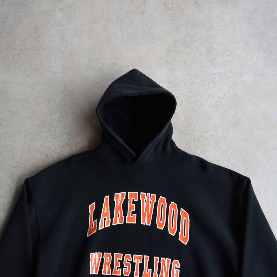 90sラッセル russel カレッジ プルオーバー パーカー 黒 XL