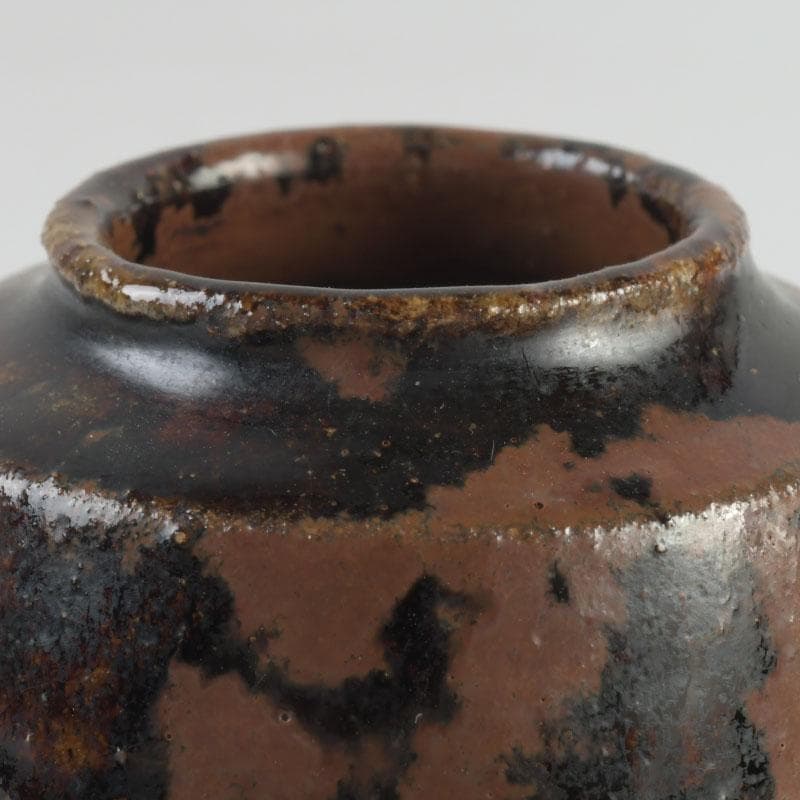 茶道具 瀬戸焼 古瀬戸 茶入 銘八千代 仕覆二点 即中斎極め箱