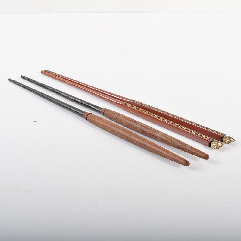 茶道具　銅製　鉄製　火箸　2点　まとめて　箱付　N　5971