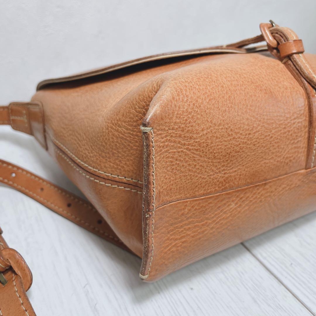 genten バッグ 牛革 ショルダーバッグ ゲンテン レザー 調整可能