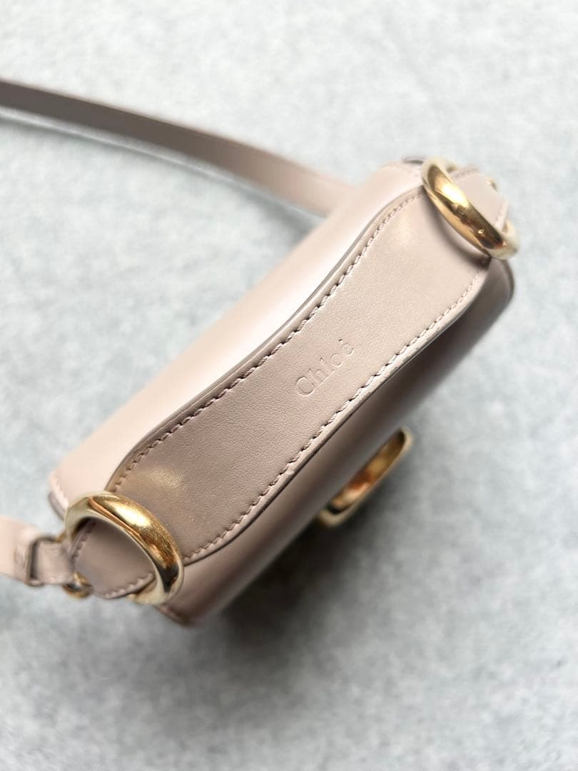 美品 Chloe C シー ミニバッグ ショルダーバッグ グレージュ　本革