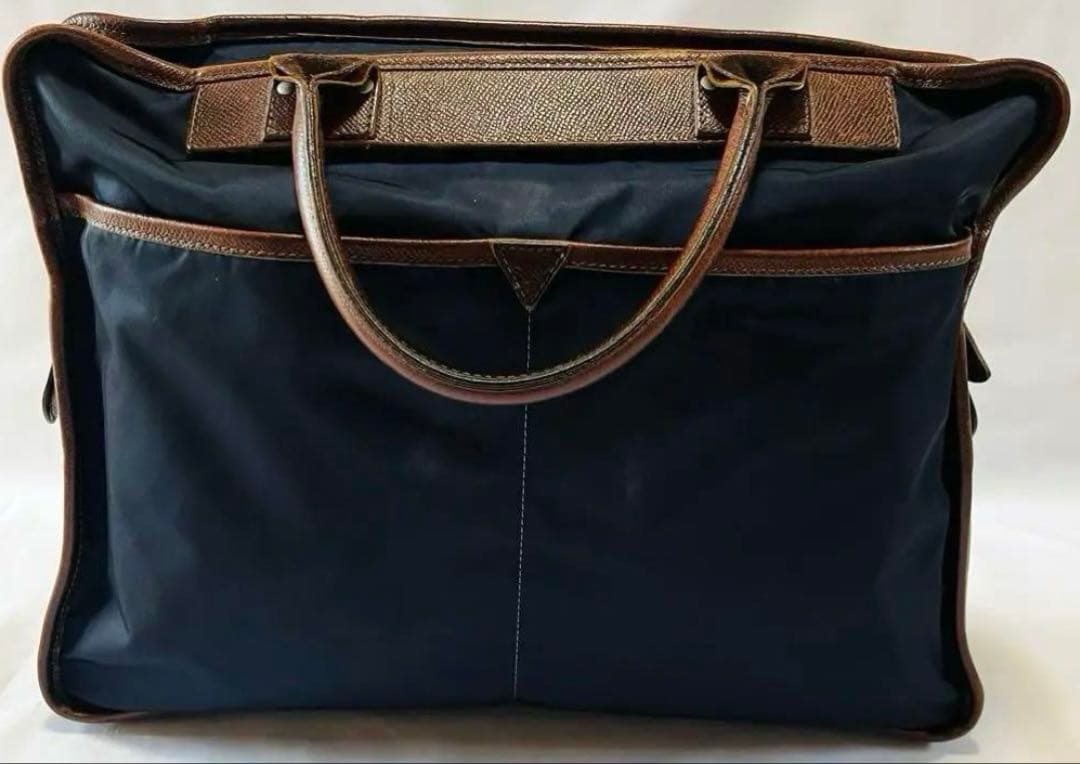 極美品 フェリージ ビジネスバッグ 高級本革レザー 濃茶 ブリーフケース