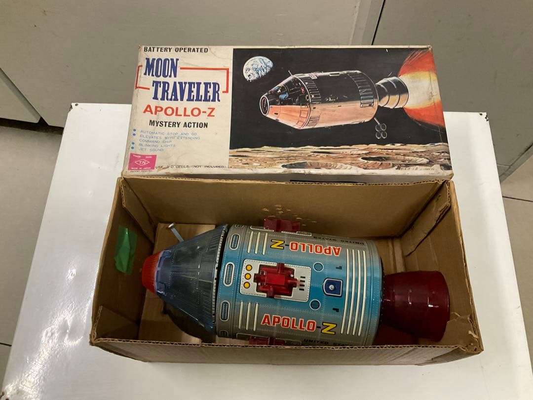 野村トーイ　ムーントラベラー アポロ − Z　日本製　昭和レトロ電動玩具