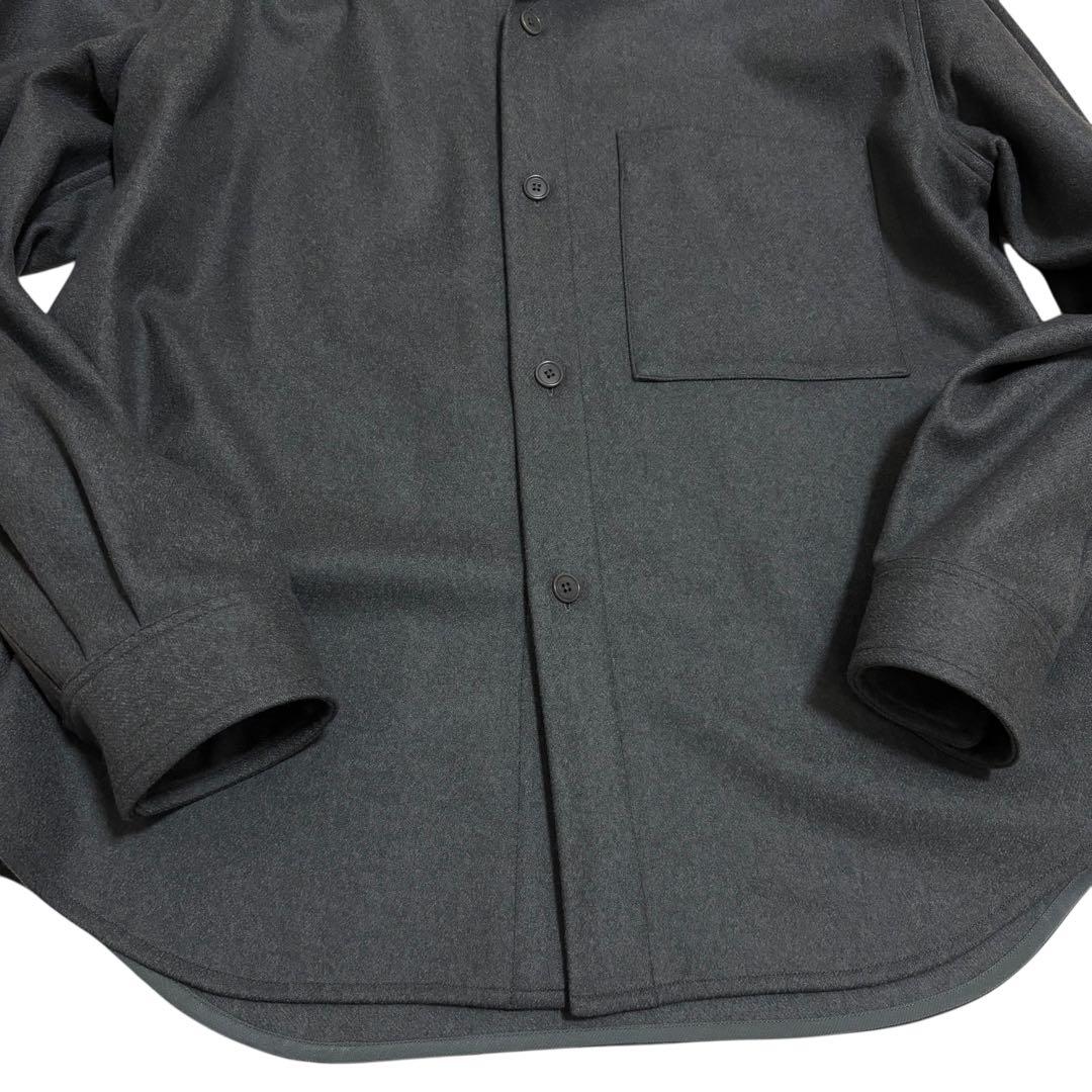 【最高級】ジョンスメドレー ウールカシミヤ CPOジャケット グレー L 日本製