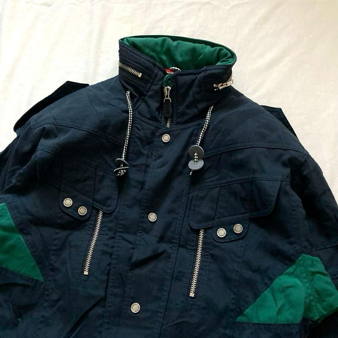 90s vintage shell navy bomber jacket 短丈 - メルカリ