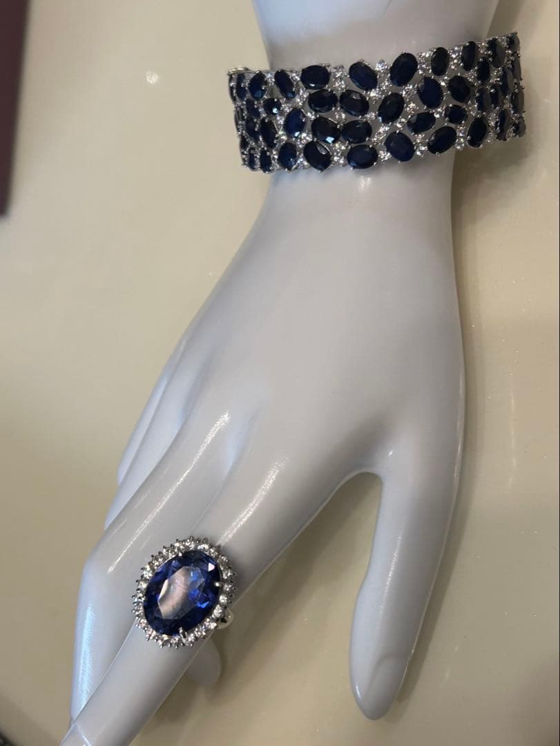 即*中様 天然石サファイアバングル