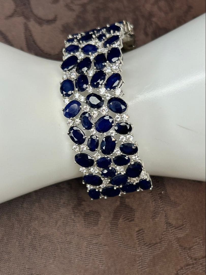 即*中様 天然石サファイアバングル