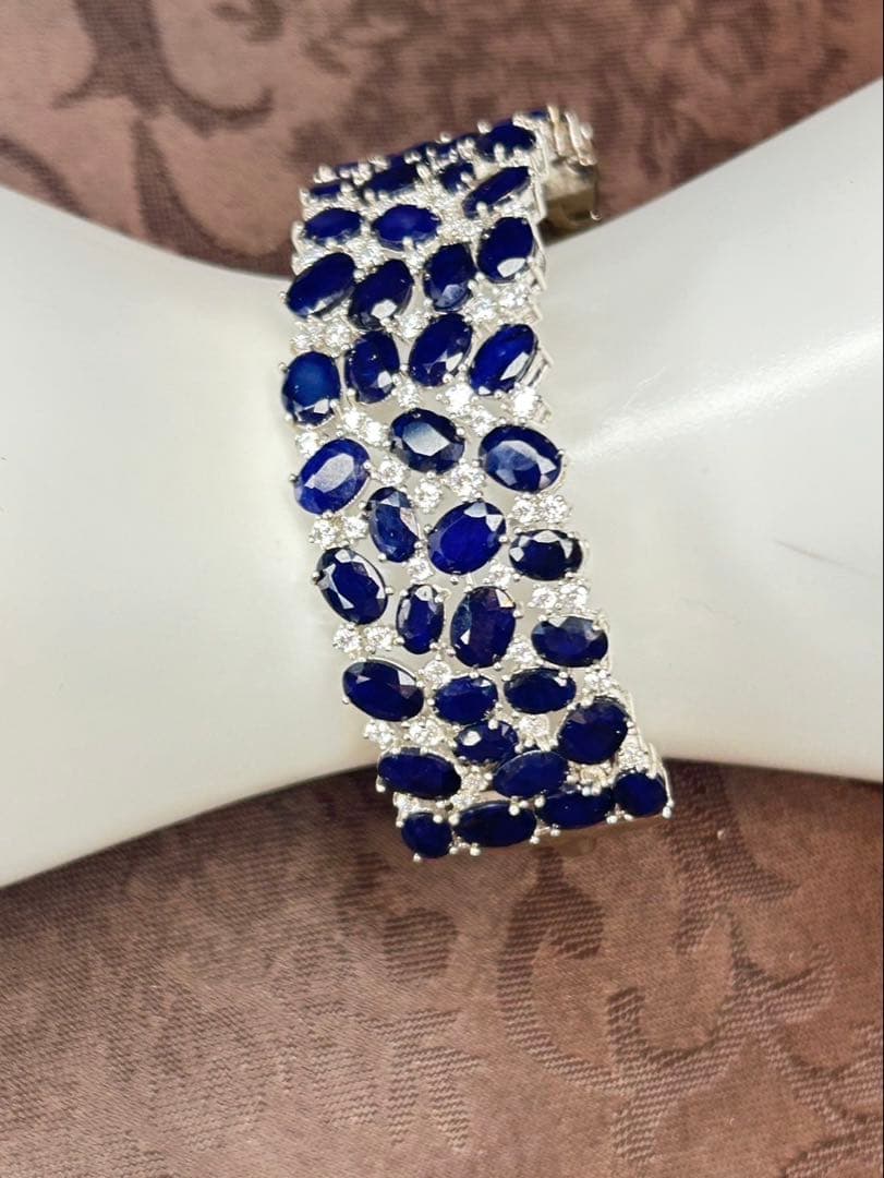 即*中様 天然石サファイアバングル